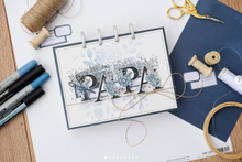 Horizontal Text - Wooden Mount Rubber Stamp - Florilèges Design