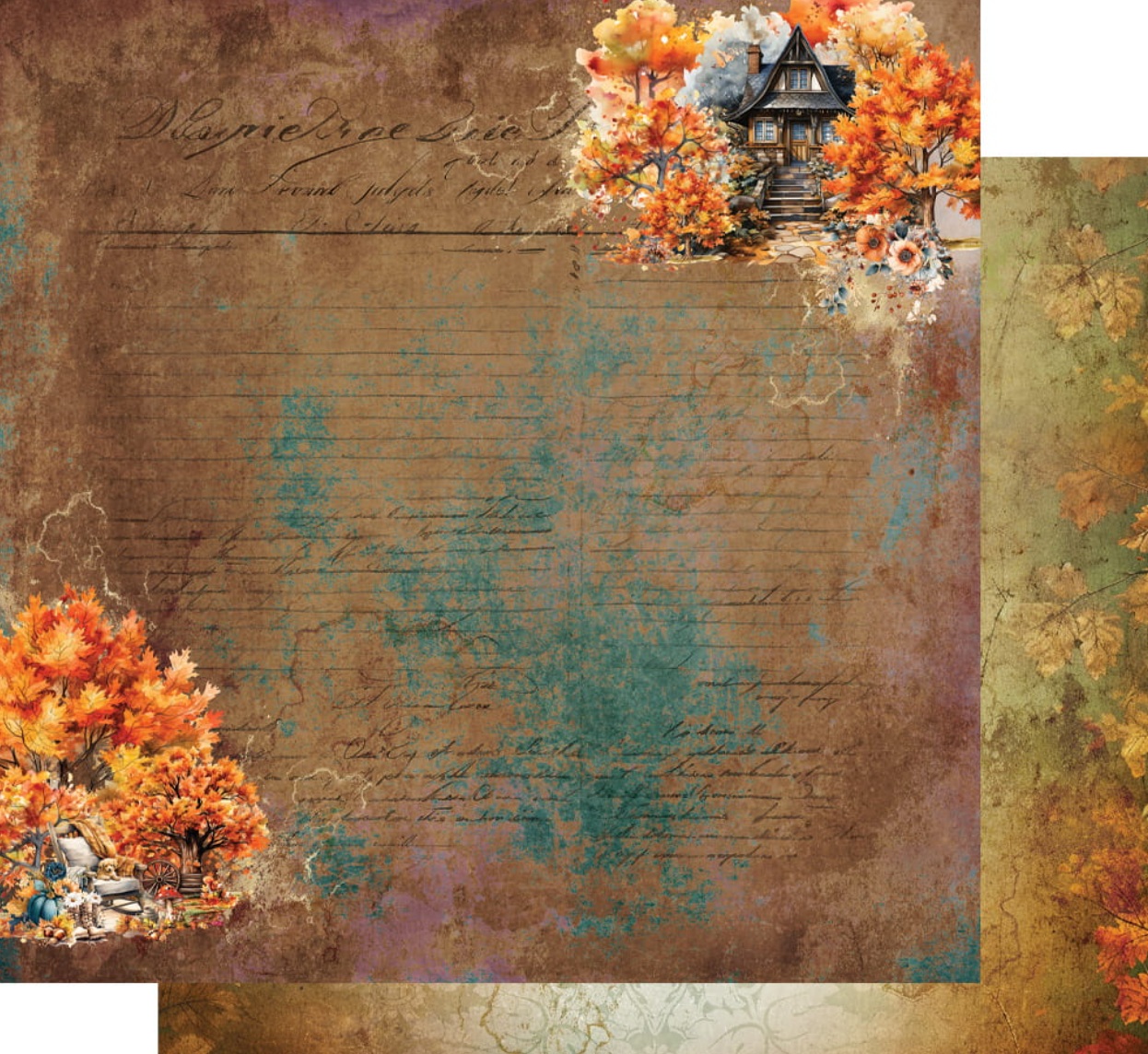 12x12 - In Autumn Colors - Double Sided Paper - Alchemy Of Art