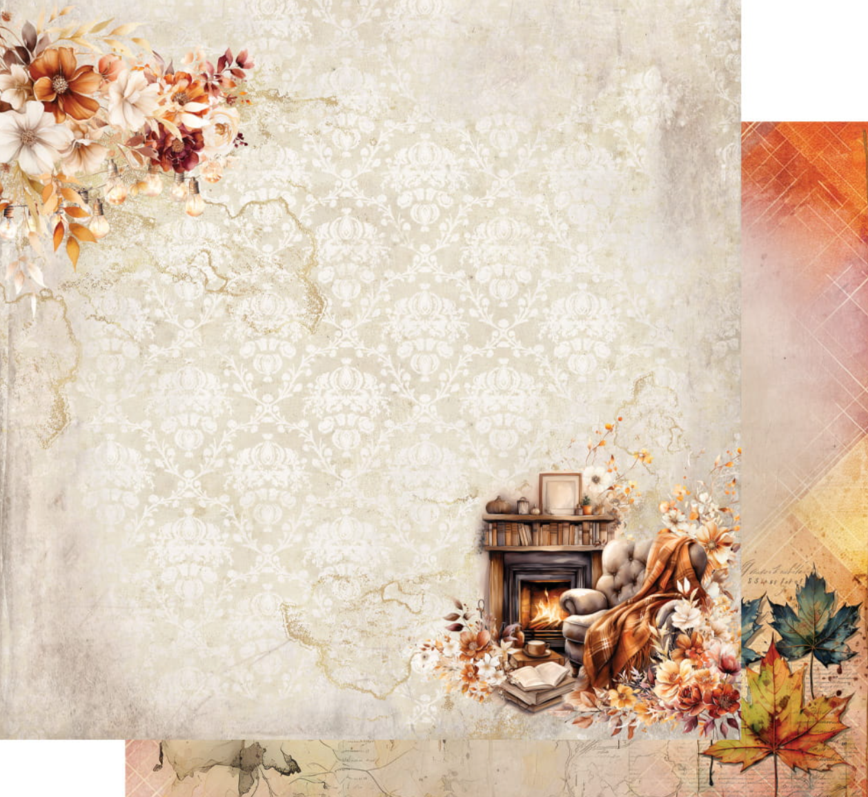 12x12 - In Autumn Colors - Double Sided Paper - Alchemy Of Art