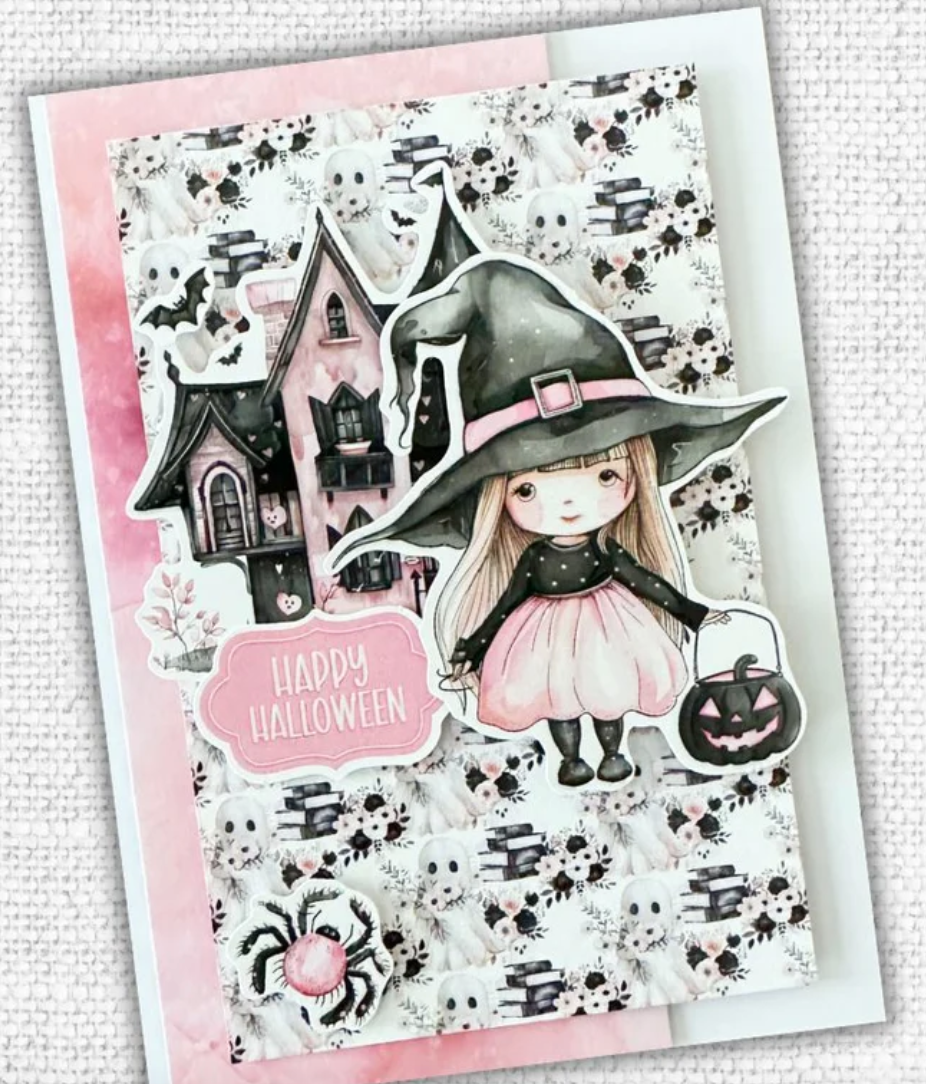 Embossed Die Cuts - Pink Halloween - Paper Rose