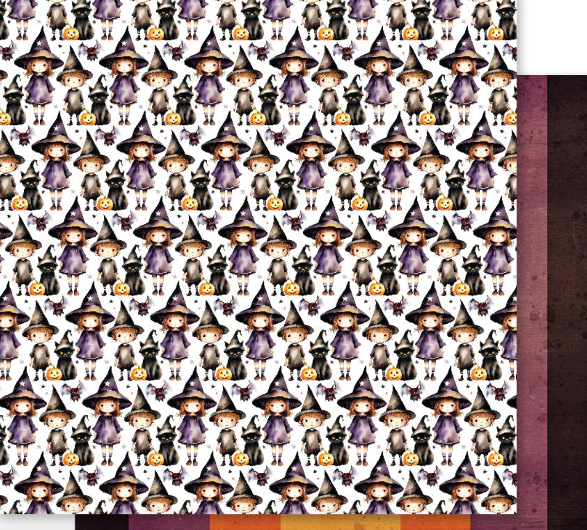 12 x 12 Inch - Spooky Halloween - Double Sided Paper - Paper Rose