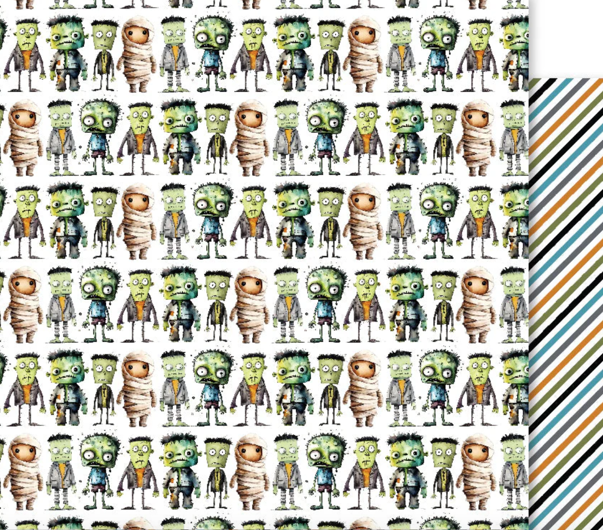 12 x 12 Inch - Spooky Halloween - Double Sided Paper - Paper Rose