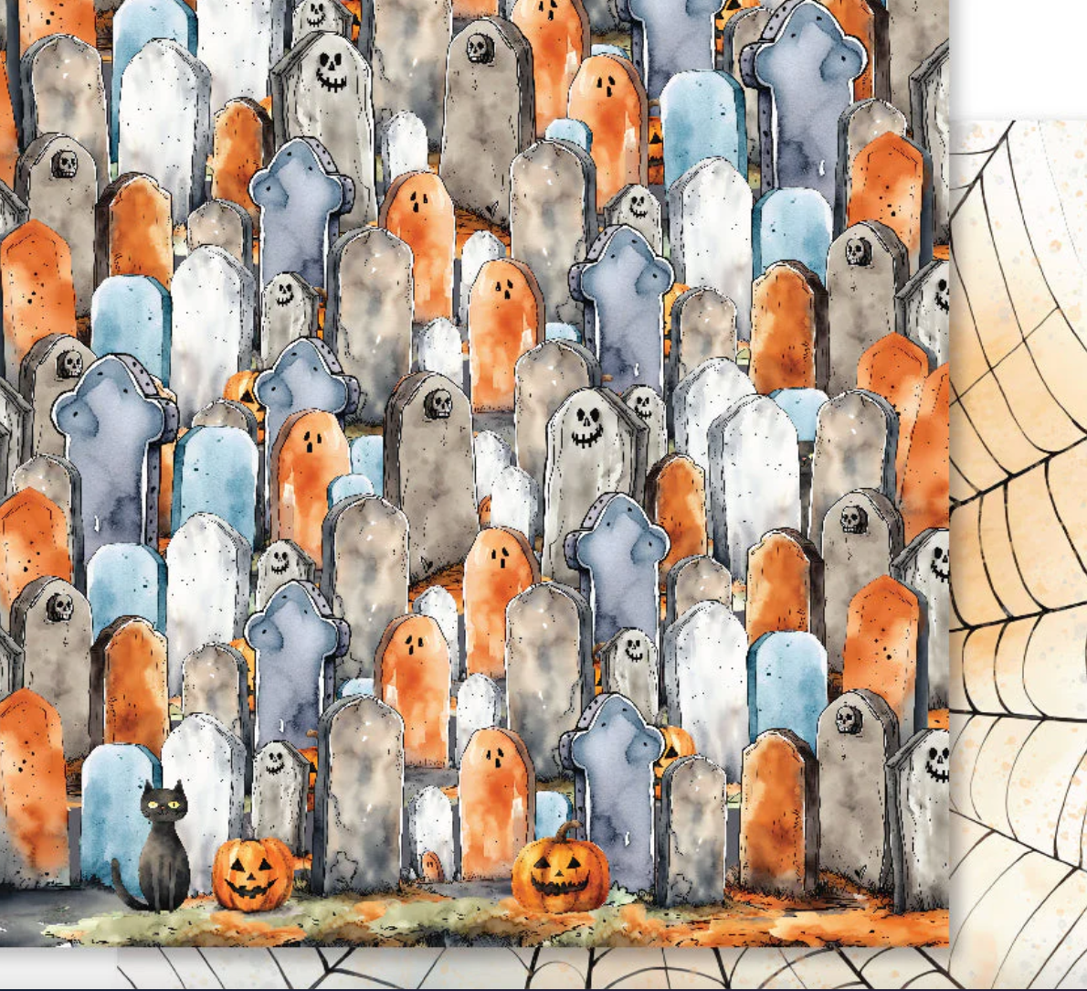 12 x 12 Inch - Spooky Halloween - Double Sided Paper - Paper Rose