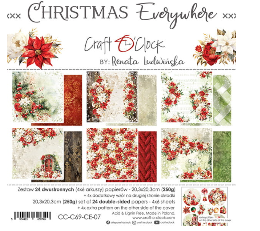 8x8 - Christmas Everywhere - Double Sided Paper - Craft O Clock