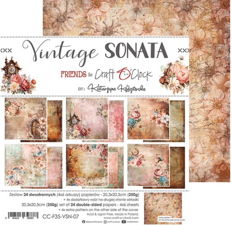 8x8 - Vintage Sonata - Double Sided Paper - Craft O Clock