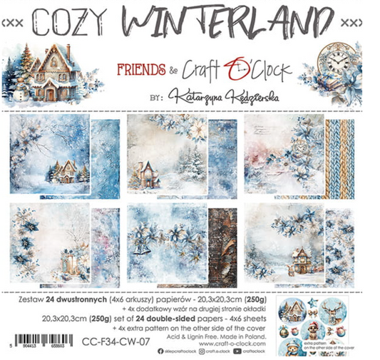 8x8 - Cozy Winterland - Double Sided Paper - Craft O Clock