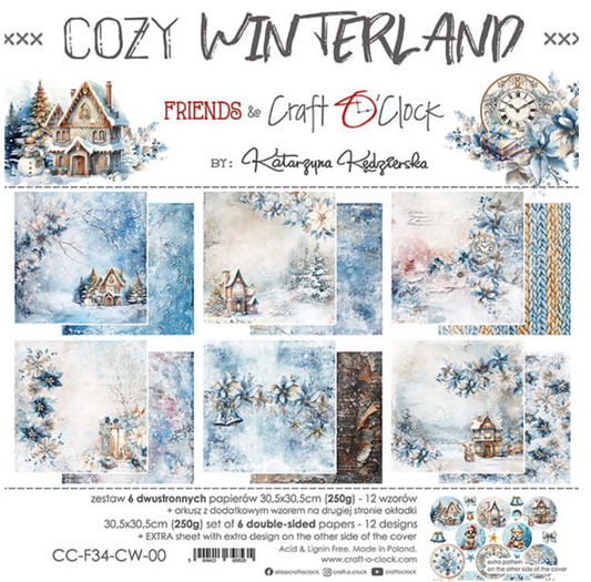 12x12 - Cozy Winterland - Double Sided Paper - Craft O Clock