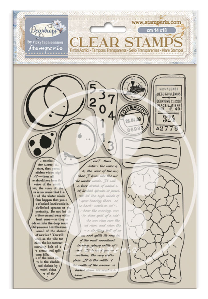 Clear Stamps - Dewdrops -  Mixed Backgrounds - Create Happiness - Stamperia