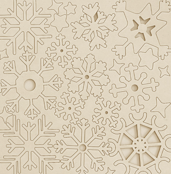 Decorative Chips - Dewdrops -  Snowflakes - 5.5"X5.5" - Create Happiness - Stamperia