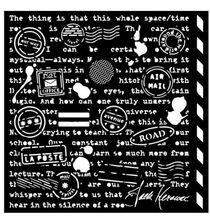 Stencil -Shabby Rose Writings - 7x7 - Stamperia