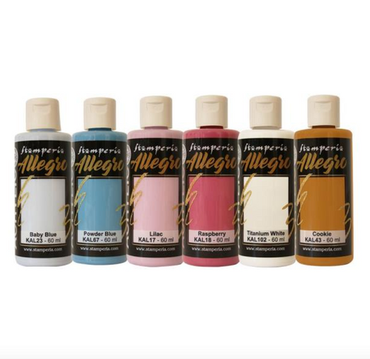 Allegro Paint - Set 6/Pkg - Dewdrops -  Create Happiness - Stamperia