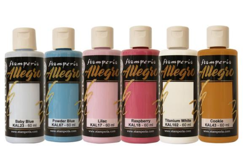 Allegro Paint - Set 6/Pkg - Dewdrops -  Create Happiness - Stamperia