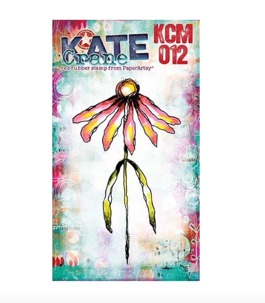 Mini Stamp 012 - Kate Crane - On EZ mount - Paperartsy