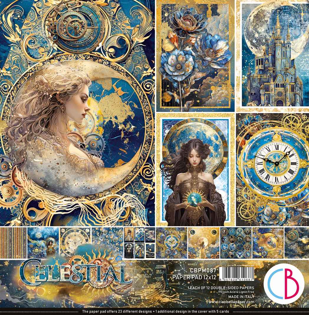 12x12 - Celestial - Paper Pad 12/Pkg - Double Sided Paper - Ciao Bella