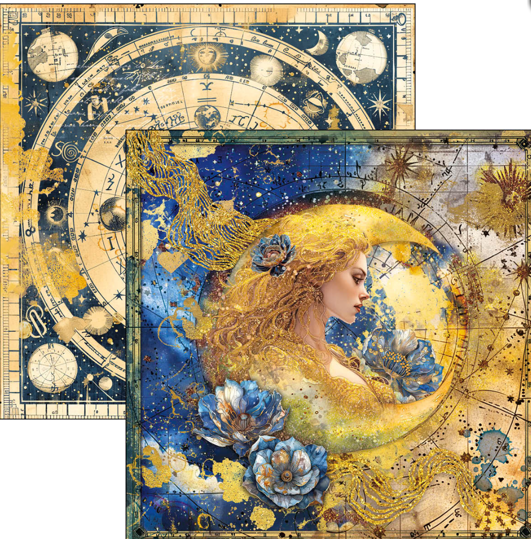 12x12 - Celestial - Paper Pad 12/Pkg - Double Sided Paper - Ciao Bella