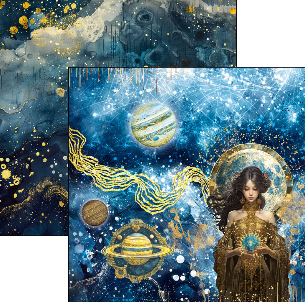 8x8 - Celestial - Paper Pad 12/Pkg - Double Sided Paper - Ciao Bella