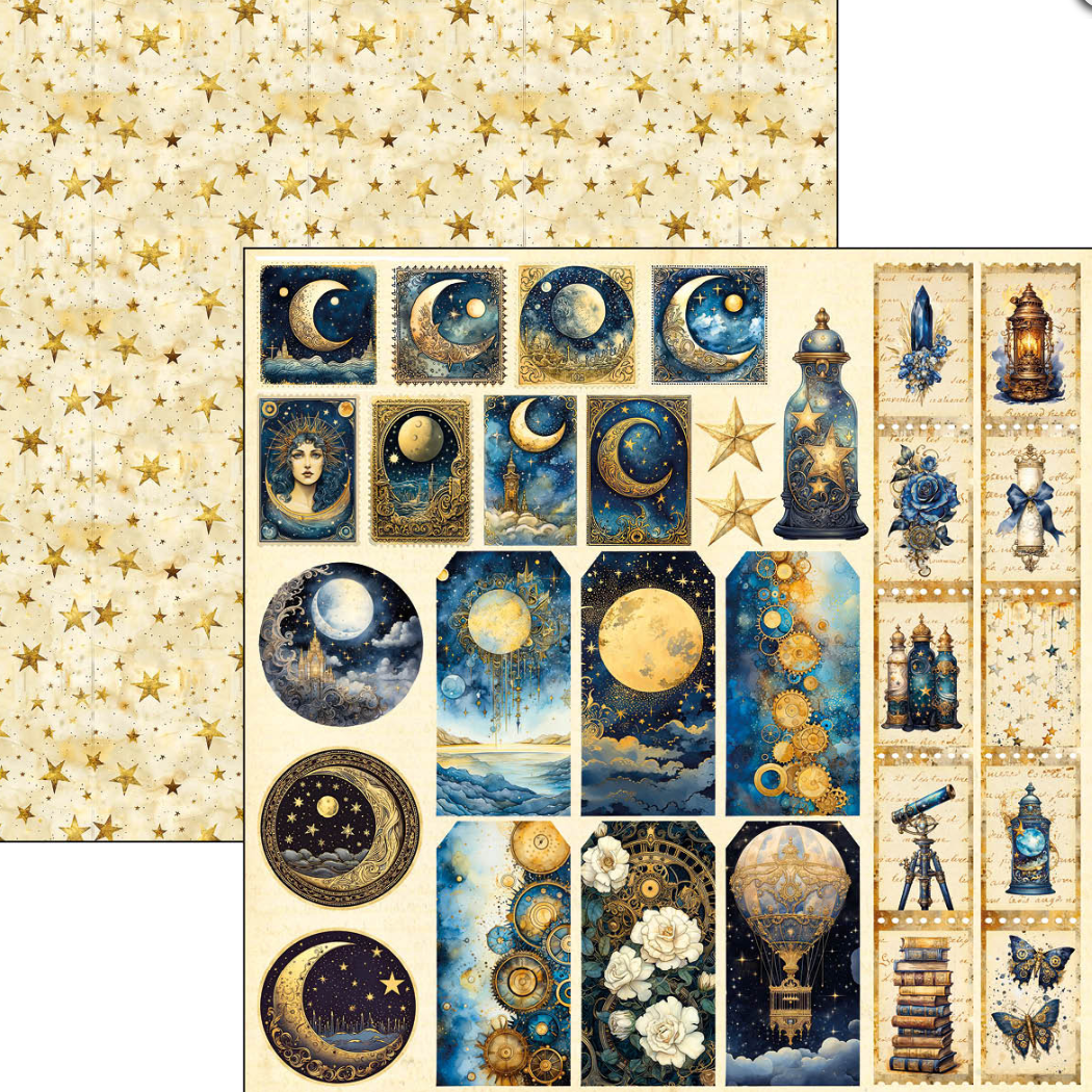 12x12 - Celestial - Pattern Pad 8/Pkg - Double Sided Paper - Ciao Bella