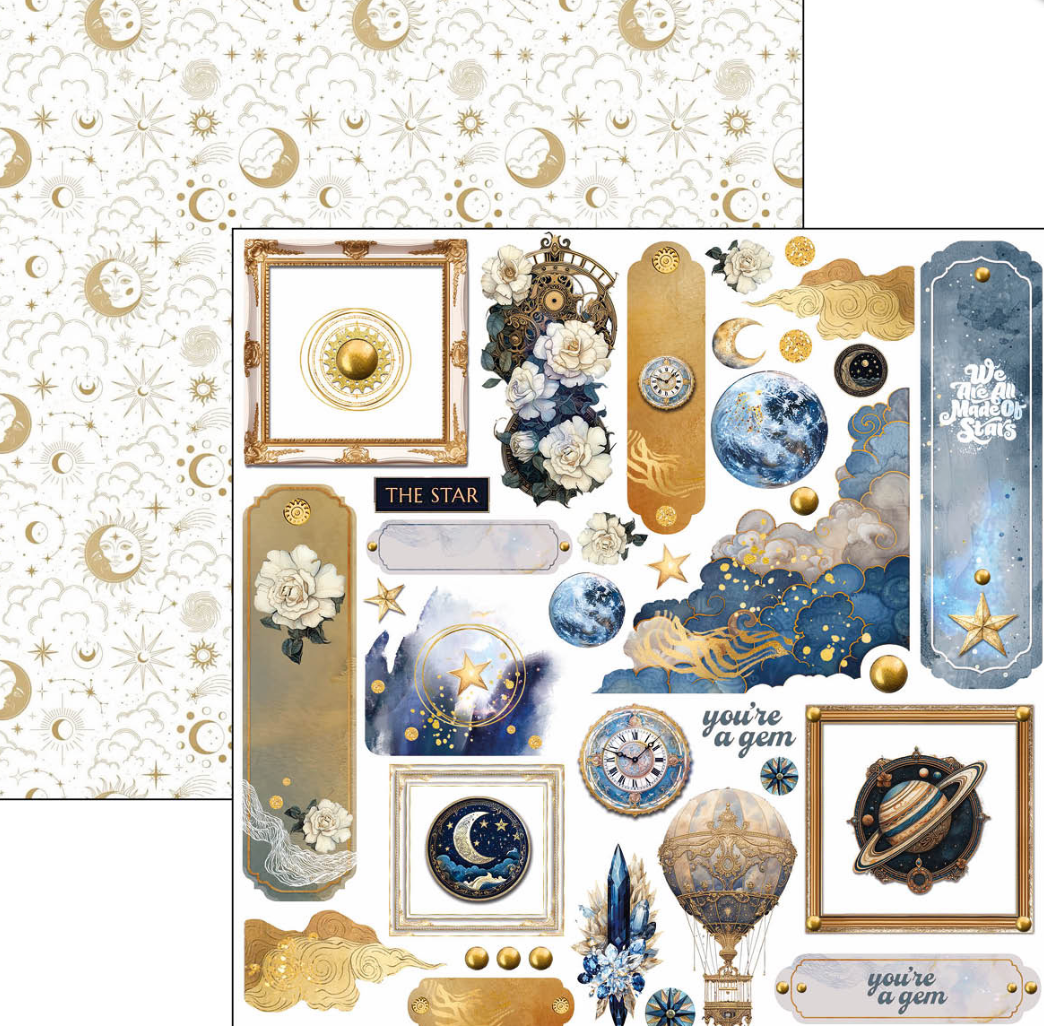 6x6 - Celestial - Fussy Cut Pad 24/Pkg - Double Sided Paper - Ciao Bella