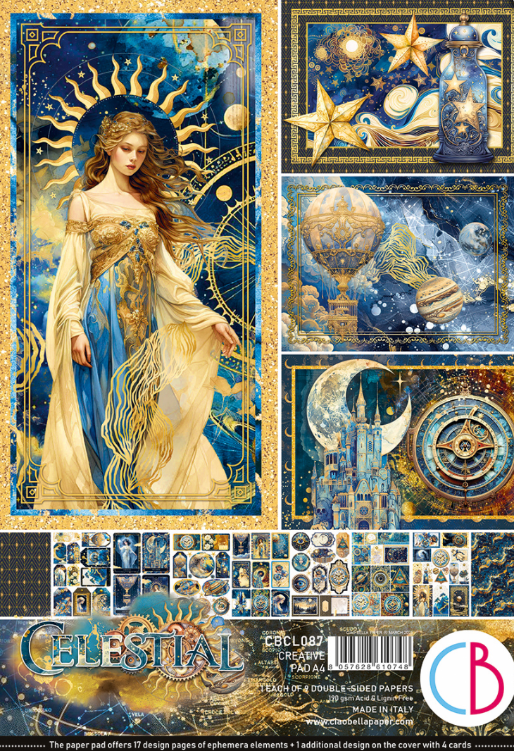 Creative Pad A4 - Celestial 9/Pkg - Double Sided Paper - Ciao Bella