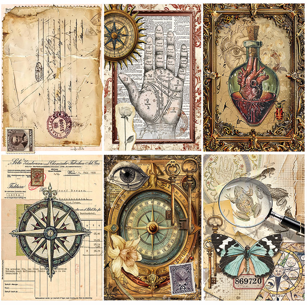 Vellum - Cabinet of Curiosities - Fussy Cut 6"x6" - 6/Pkg - Ciao Bella