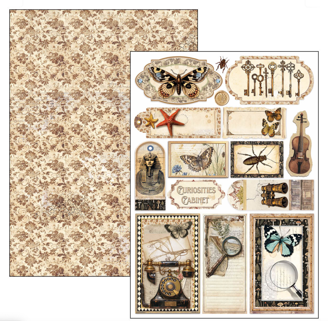 Creative Pad A4 - Cabinet of Curiosities - Double Sided Paper - 9/Pkg- Ciao Bella