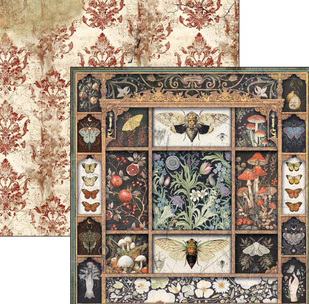 12x12 Patterns Pad - Cabinet of Curiosities - Double Sided Paper - 8/Pkg - Ciao Bella