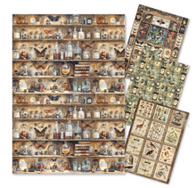 Rice Paper A4 - Cabinet of Curiosities - MIXED 4/Pkg - Ciao Bella