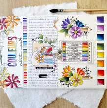 Clear Stamp - A6 - COLORING PENCILS - Chou and Flowers