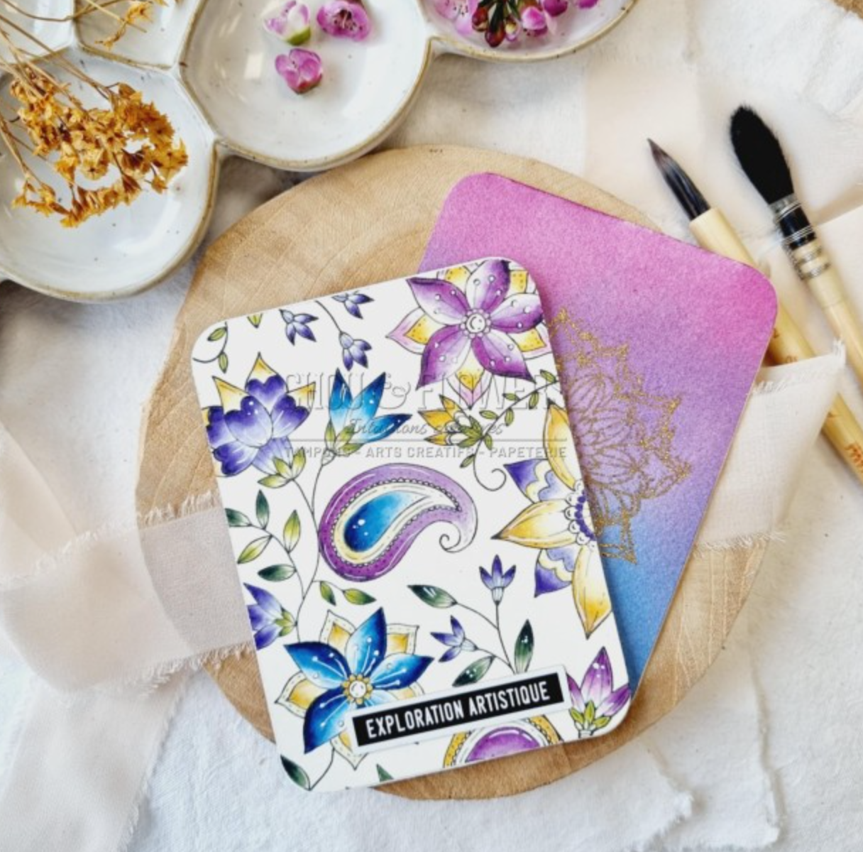 Clear Stamp - A6 - Print - Chou and Flowers