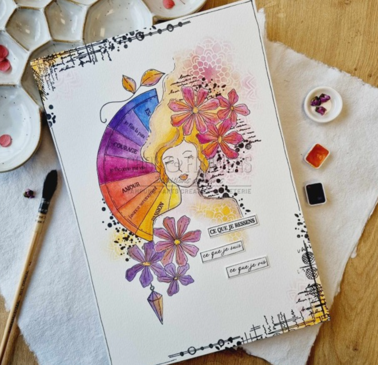 Clear Stamp - A5 - THE DIAL - Chou and Flowers