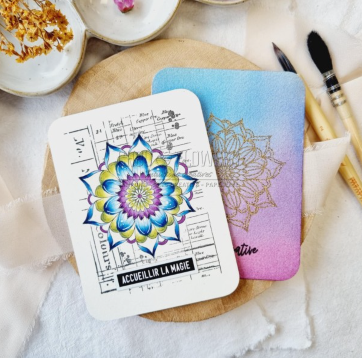 Clear Stamp - A7 - FLOWER VIBRATIONS - Chou and Flowers