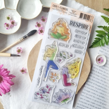 Clear Stamp - BREATHES - Chou and Flowers