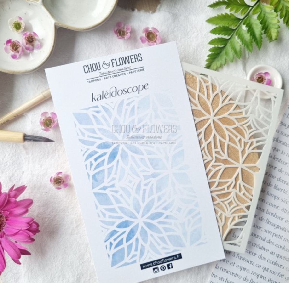 Stencil - KALEIDOSCOPE - Chou and Flowers