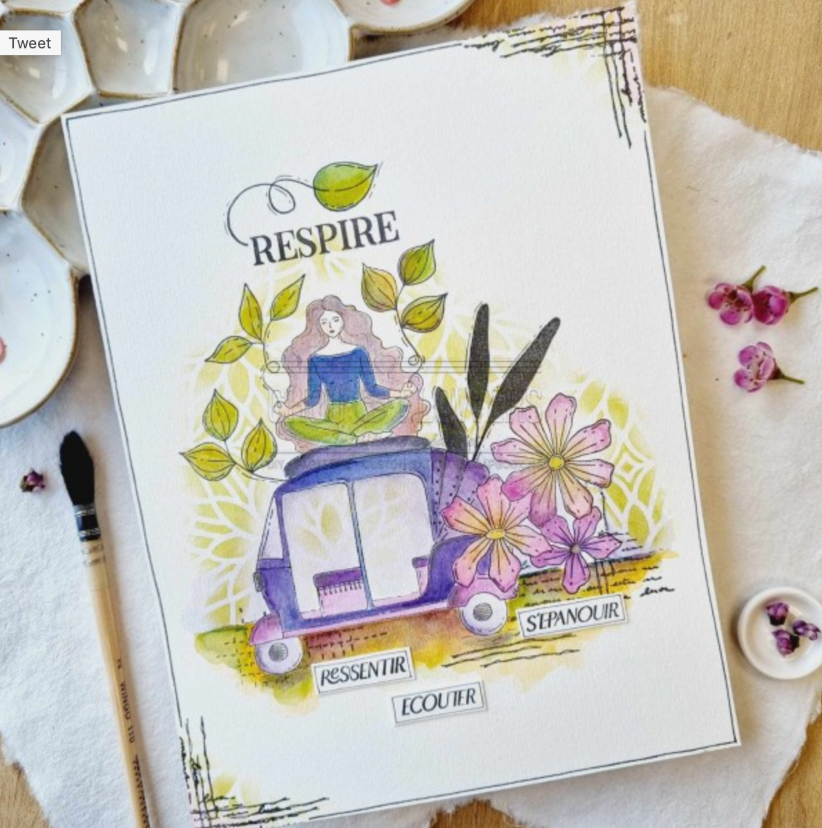 Stencil - KALEIDOSCOPE - Chou and Flowers