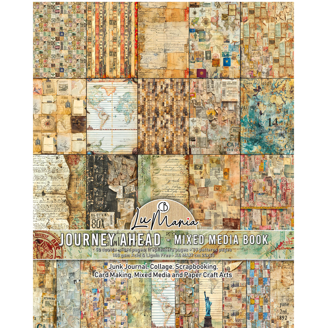 A4 Maxi Mixed Media Book - Journey Ahead - 50 Double Pages - Ciao Bella