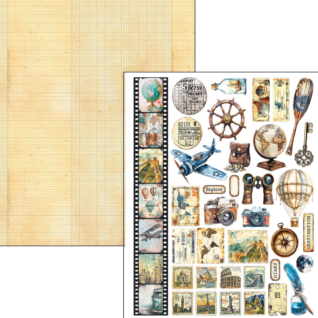 A4 Maxi Mixed Media Book - Journey Ahead - 50 Double Pages - Ciao Bella