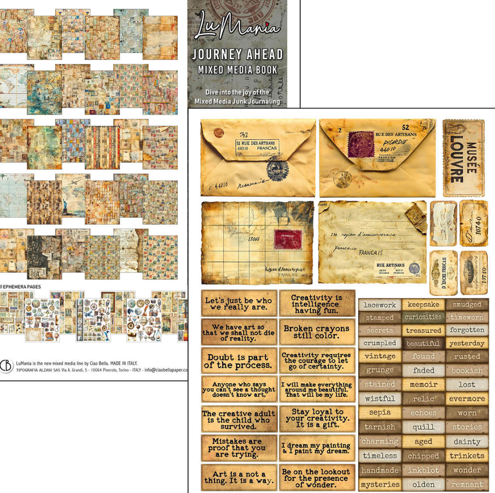 A4 Maxi Mixed Media Book - Journey Ahead - 50 Double Pages - Ciao Bella