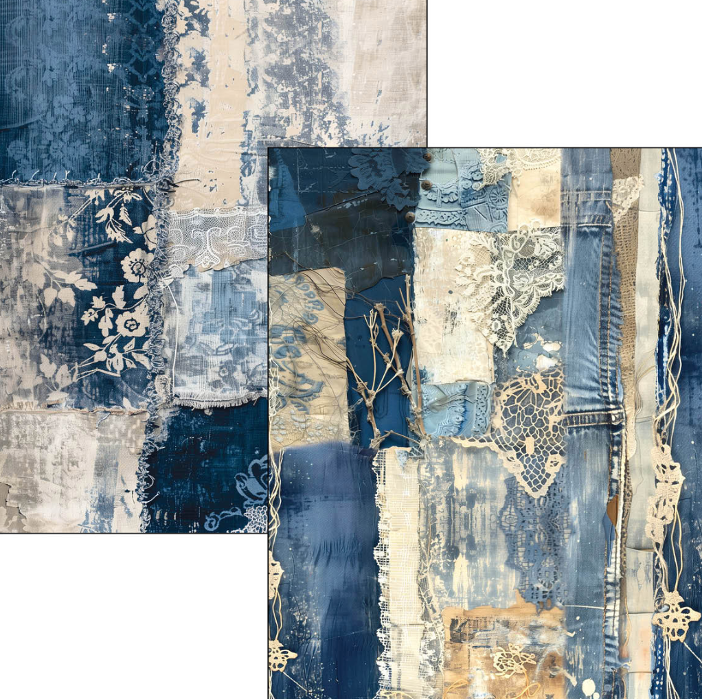 A4 Maxi Mixed Media Book - Urban Blue Denim - 50 Double Pages - Ciao Bella