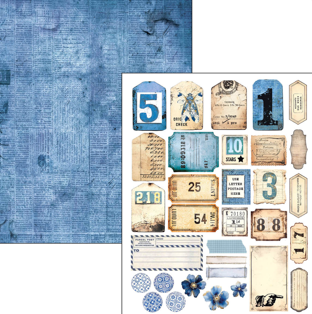 A4 Maxi Mixed Media Book - Urban Blue Denim - 50 Double Pages - Ciao Bella