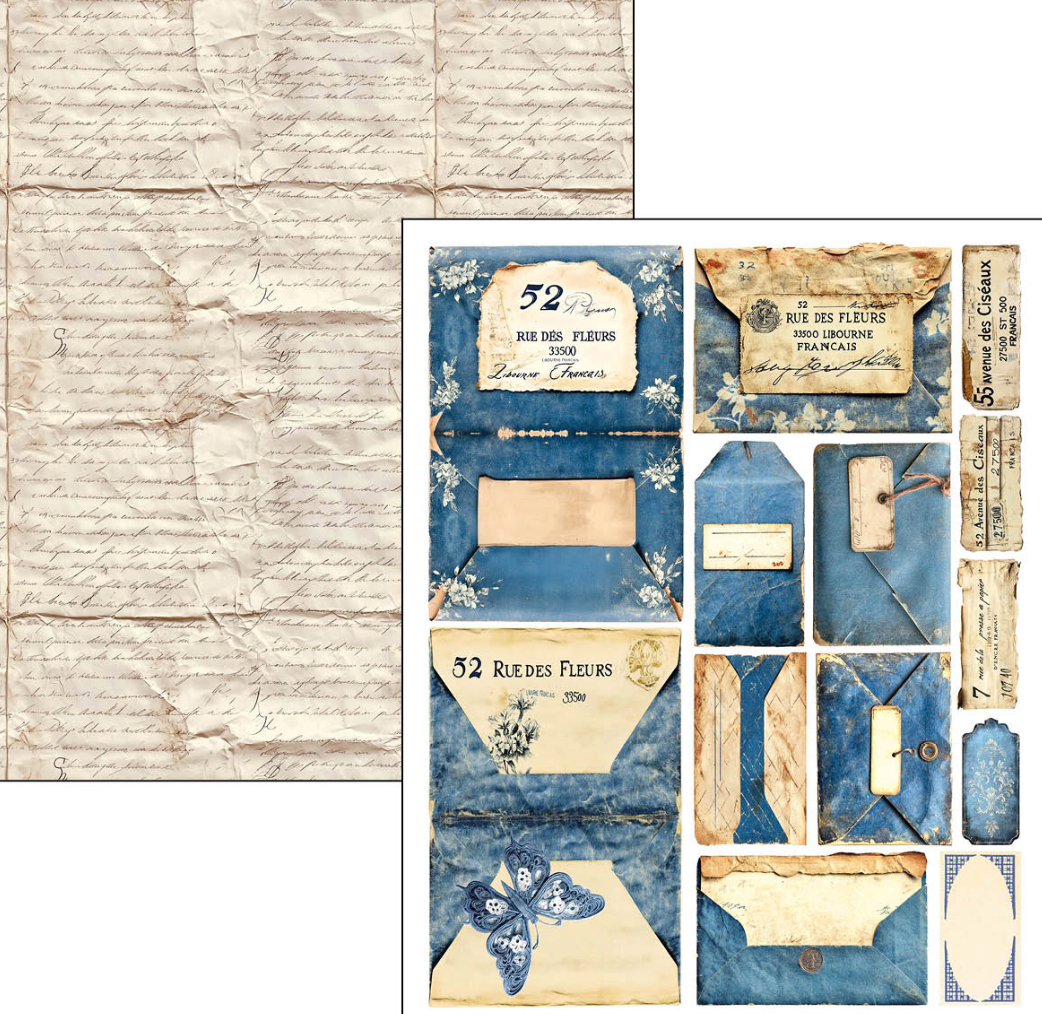 A4 Maxi Mixed Media Book - Urban Blue Denim - 50 Double Pages - Ciao Bella