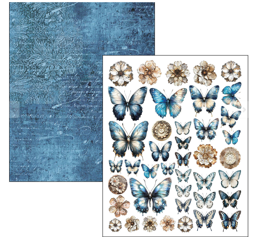A4 Maxi Mixed Media Book - Urban Blue Denim - 50 Double Pages - Ciao Bella