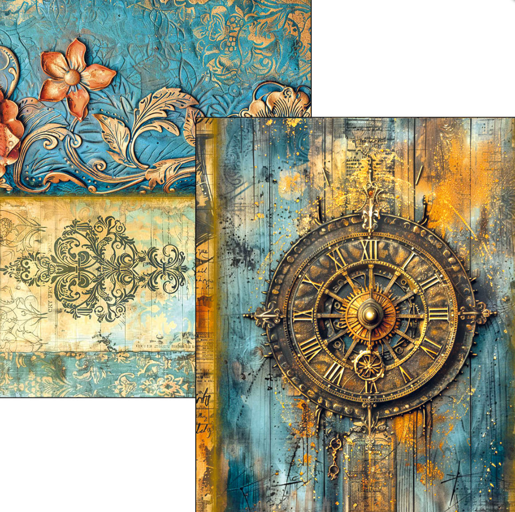 A4 Maxi Mixed Media Book - Past Time - 50 Double Pages - Ciao Bella