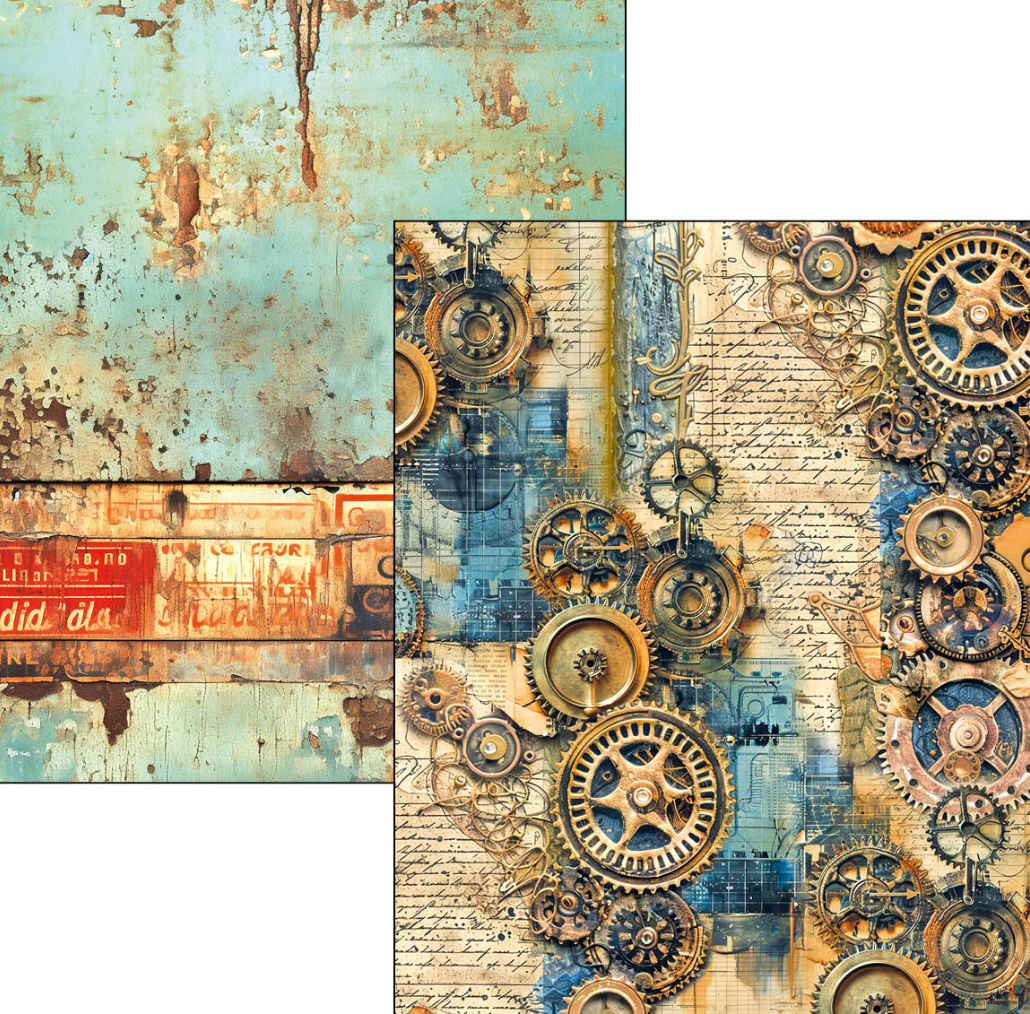 A4 Maxi Mixed Media Book - Past Time - 50 Double Pages - Ciao Bella