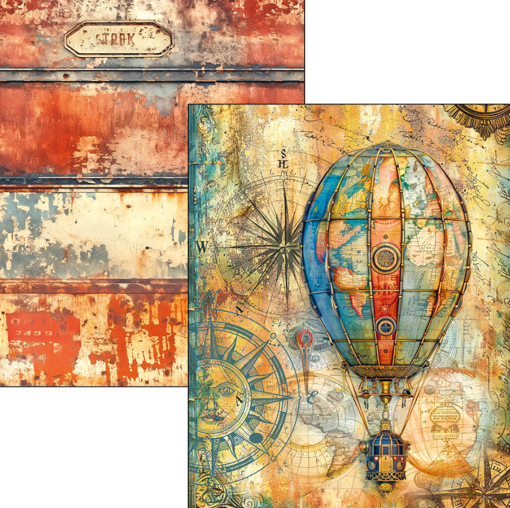 A4 Maxi Mixed Media Book - Past Time - 50 Double Pages - Ciao Bella