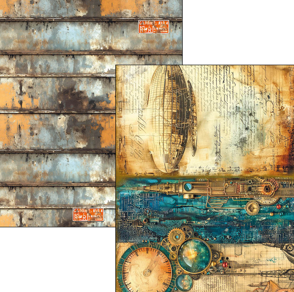 A4 Maxi Mixed Media Book - Past Time - 50 Double Pages - Ciao Bella