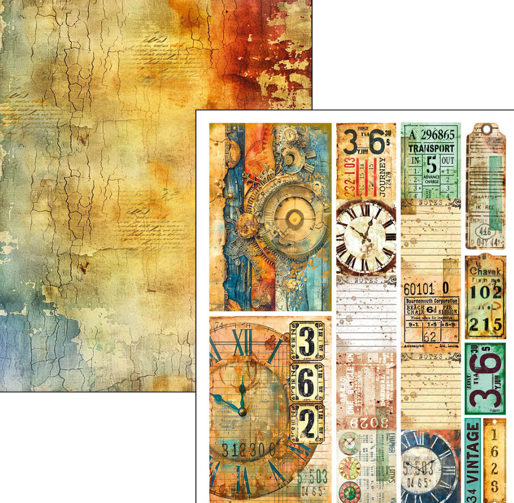 A4 Maxi Mixed Media Book - Past Time - 50 Double Pages - Ciao Bella