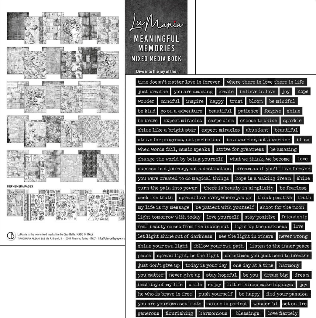 A4 Maxi Mixed Media Book - Meaningful Memories - 50 Double Pages - Ciao Bella