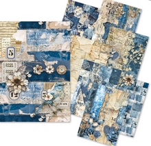 A5 Mixed Paper Pack - Blue Denim - Vellum / Tissue - 8 Sheets - Ciao Bella