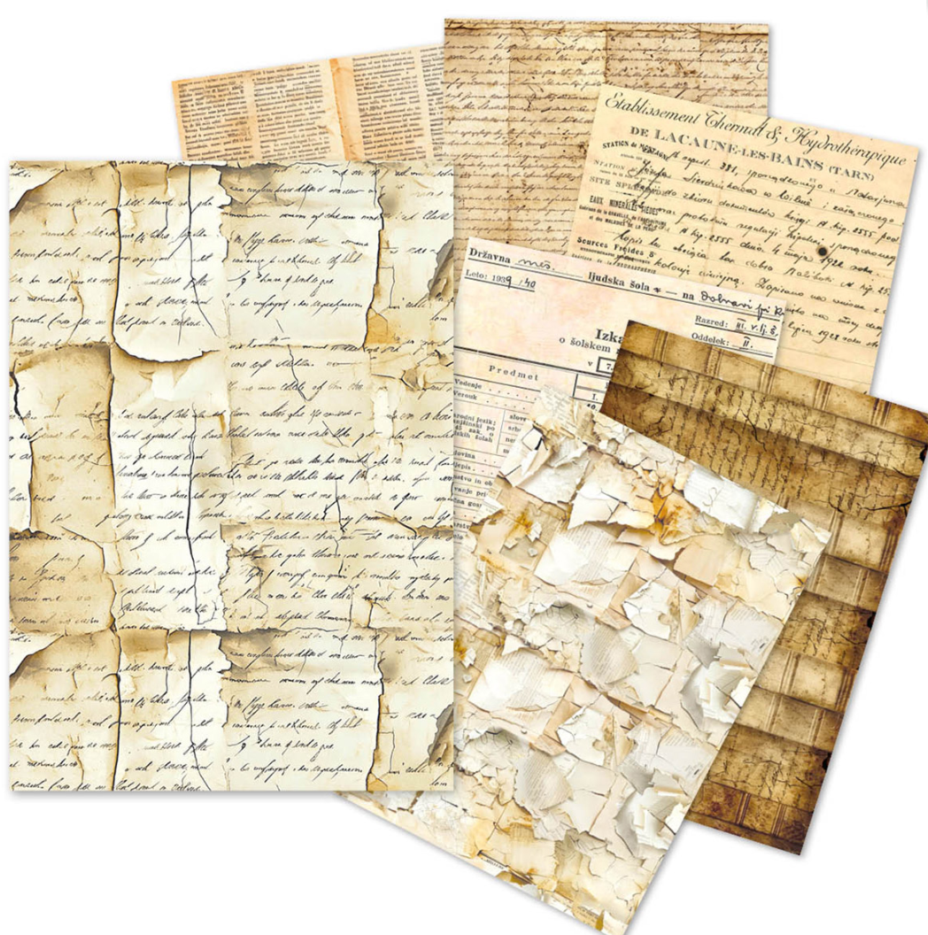 A5 Tissue Paper Set - 24 Sheets - Vintage Manuscript - Ciao Bella