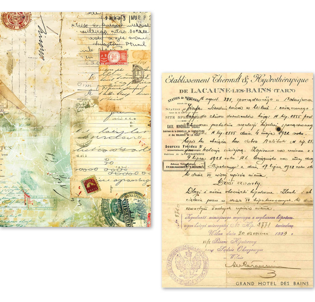 A5 Tissue Paper Set - 24 Sheets - Vintage Manuscript - Ciao Bella